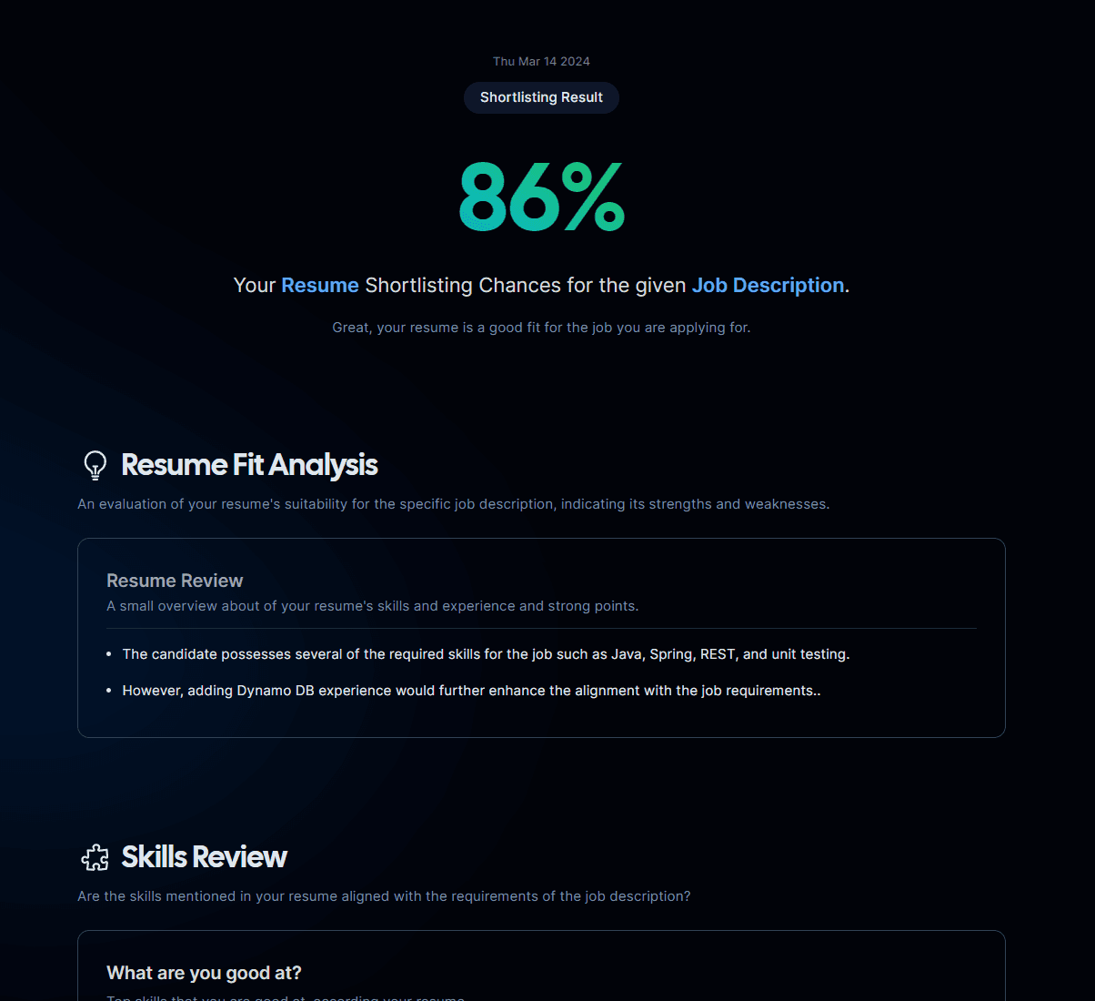 Resume Shortlister